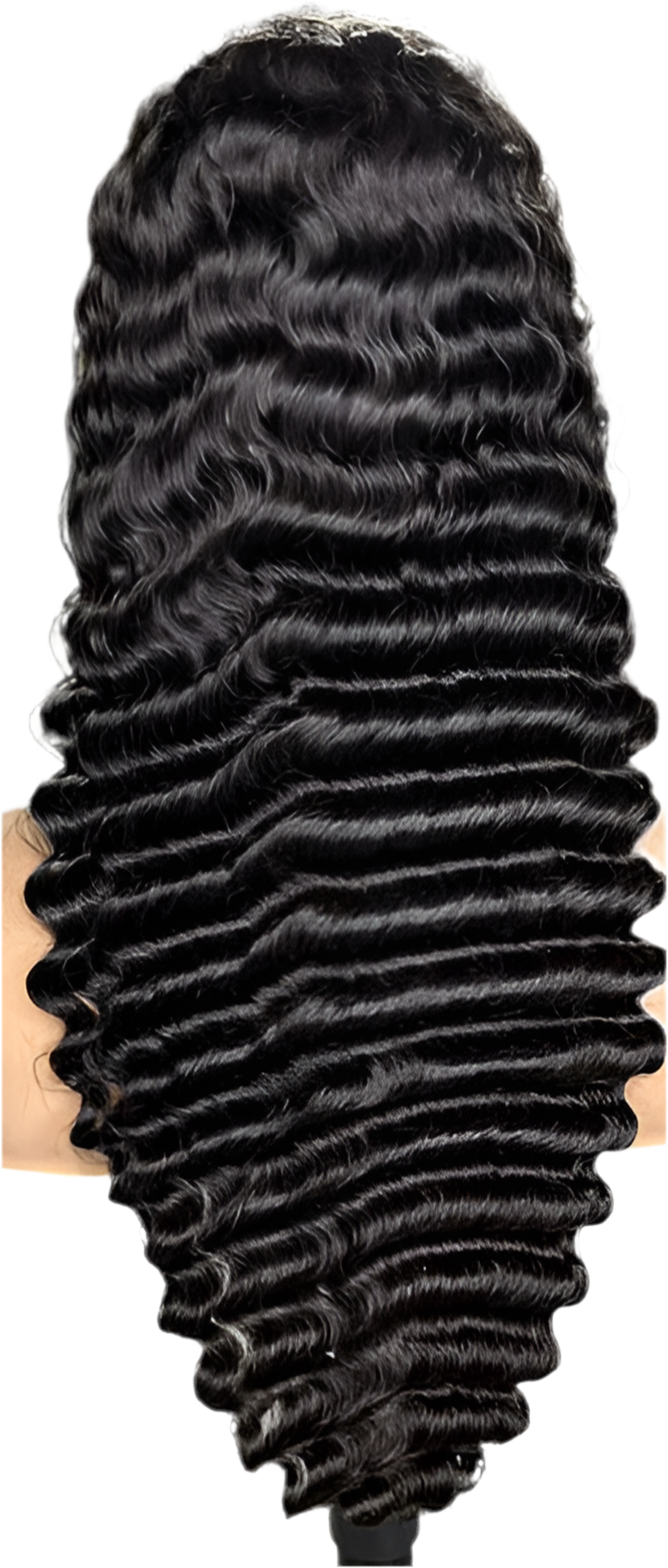 5x5 hd deep wave closure/glueless wig